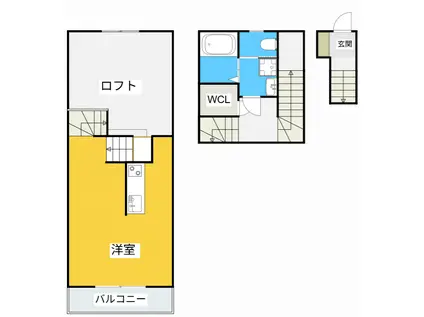 F-HEIM(ワンルーム/2階)の間取り写真