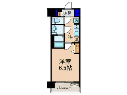 プレサンスTHE KYOTO 新町通(1K/5階)の間取り写真