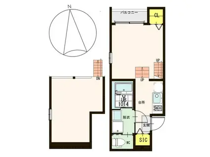 ARC-EN-CIEL(1K/1階)の間取り写真