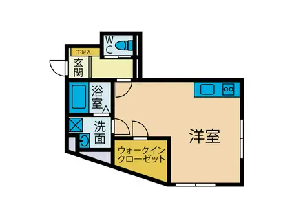 CASA MI 7(ワンルーム/1階)の間取り写真