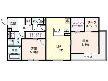 網島ソシア(2LDK/3階)の間取り写真