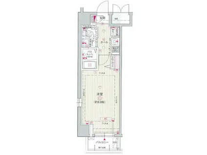 エステムプラザ名古屋・栄プレミアム(1K/11階)の間取り写真