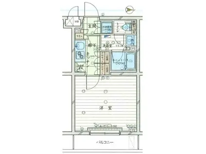 ルーブル東蒲田八番館(1K/3階)の間取り写真