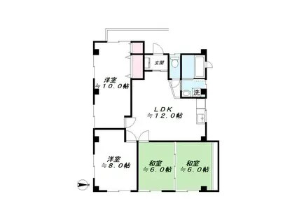 西大井6丁目竹田ビル(4LDK/2階)の間取り写真