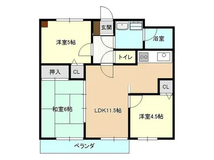 コーダヒルズ田園調布(3LDK/1階)の間取り写真