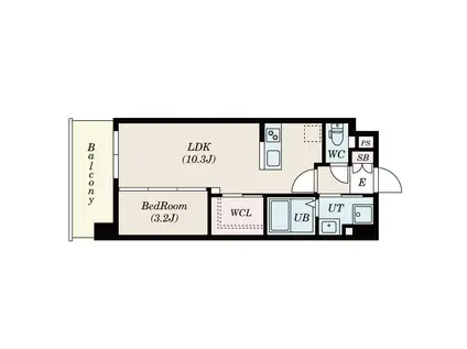 TASUKI PLAN 井相田(1LDK/7階)の間取り写真