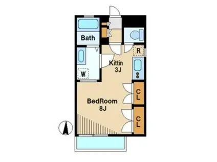 パフュームオギクボ(1K/2階)の間取り写真