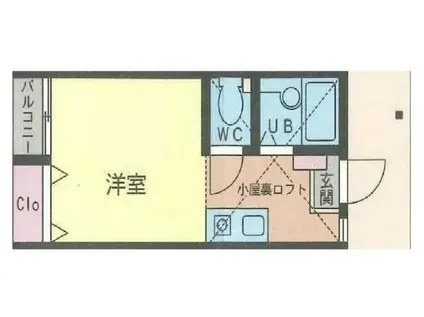 ベイエリア横濱(ワンルーム/1階)の間取り写真
