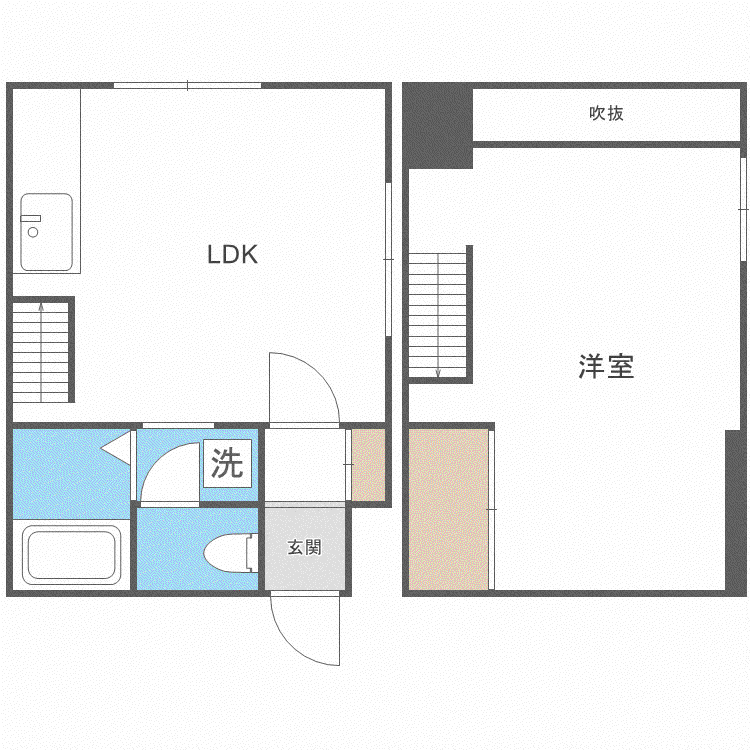 アーバンハウス富丘(1LDK/3階)の間取り写真