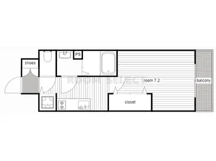 プレサンス名古屋グロウ(1K/11階)の間取り写真