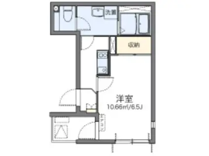 レオネクストZERO(1K/3階)の間取り写真