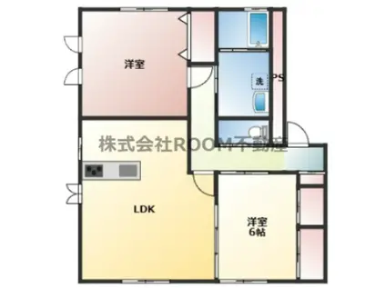 ライフハウス北原II(2LDK/2階)の間取り写真