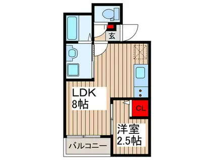 JACK YOSHINOI(1LDK/1階)の間取り写真