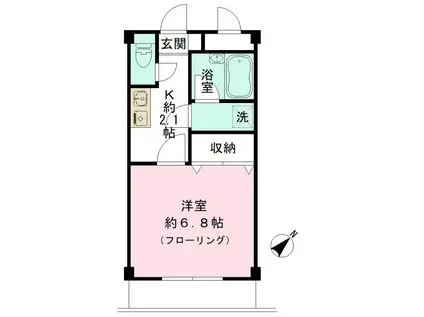 F-CITY東葛西(1K/3階)の間取り写真