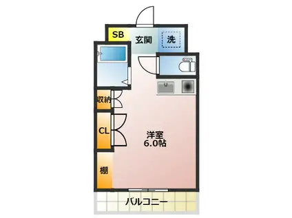 グッドストック目白(ワンルーム/1階)の間取り写真