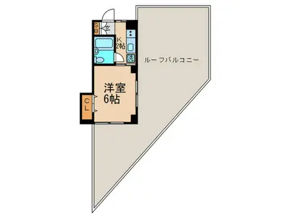 深沢ビューグリーン(1K/2階)の間取り写真