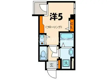 八景舎 東上野学生・社会人にオススメ初期費用分割(ワンルーム/2階)の間取り写真