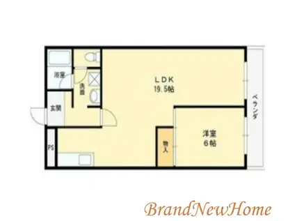 リバーサイド相愛(1LDK/2階)の間取り写真