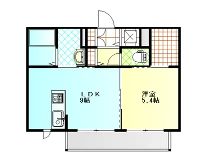 シャーメゾン中央(1LDK/1階)の間取り写真