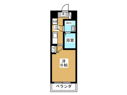 ラグーナコート学芸大学(1K/5階)の間取り写真