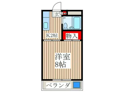 エスポワール上砂(1K/3階)の間取り写真