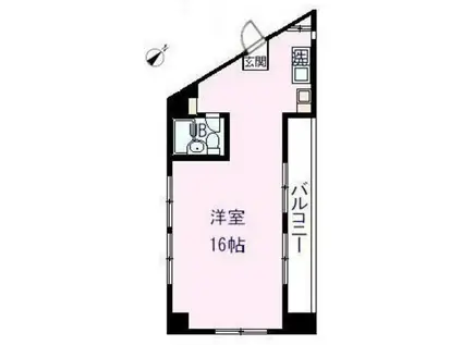 ビューロー目白台(ワンルーム/3階)の間取り写真