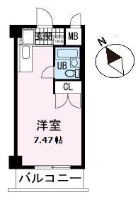 第2のぼりマンション(ワンルーム/5階)の間取り写真
