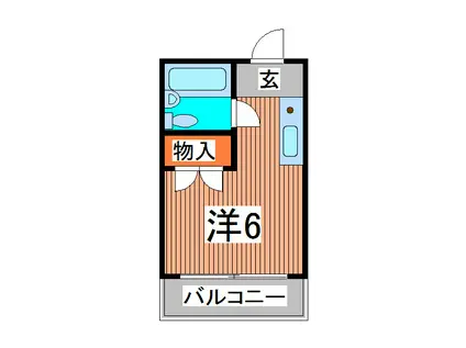 ドーム西川口(ワンルーム/2階)の間取り写真