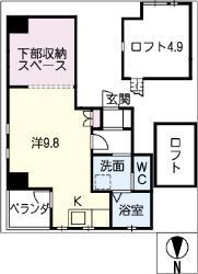 ACTILE(1LDK/7階)の間取り写真