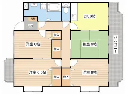 ユーミーサンライズ(4DK/2階)の間取り写真