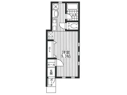 レガーロ(1K/1階)の間取り写真