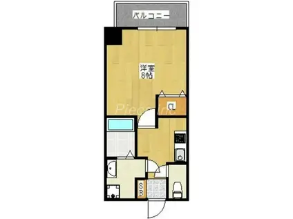 ASTIA西中島2(1K/6階)の間取り写真