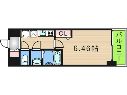 LUXENA住之江公園(1K/10階)の間取り写真