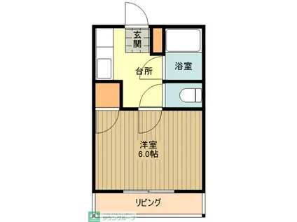 メゾンフジ(1K/2階)の間取り写真