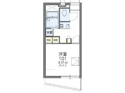 レオパレスメイ トルチェ(1K/2階)の間取り写真