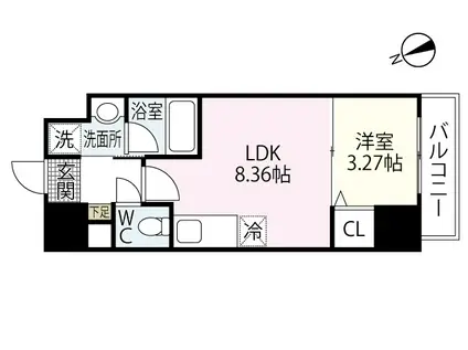 エネピア舟入(1LDK/4階)の間取り写真