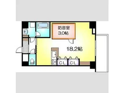 セントフィオーレ松葉(ワンルーム/2階)の間取り写真