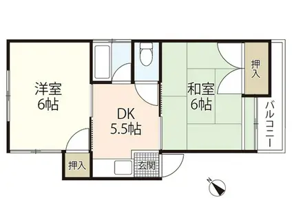 佐藤マンション(2DK/3階)の間取り写真
