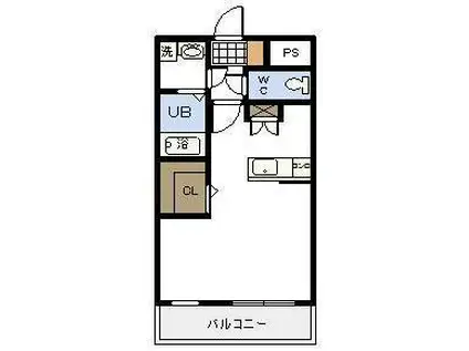 アスティオン青葉(ワンルーム/1階)の間取り写真