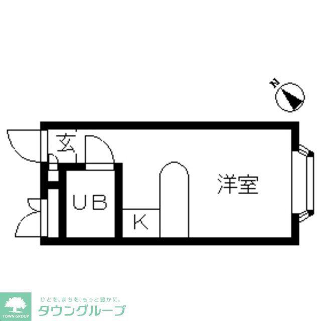 ベルピア東大宮第6-1(ワンルーム/1階)の間取り写真