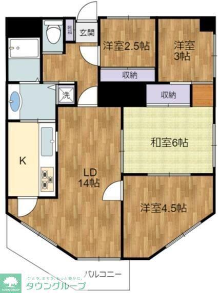 神代バタニカルガーデンズマンション(4LDK/3階)の間取り写真