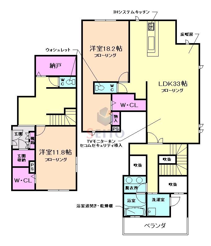 CHANOIS中桜塚(2LDK/1階)の間取り写真