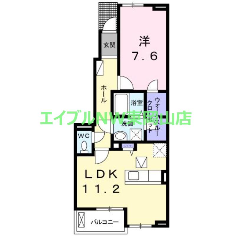 LINDA CASA(1LDK/1階)の間取り写真