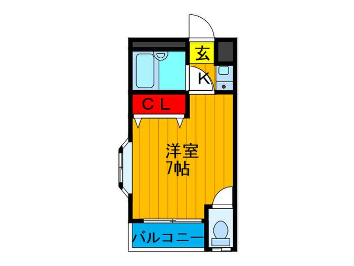 プレヂデントマンションIII(1K/4階)の間取り写真