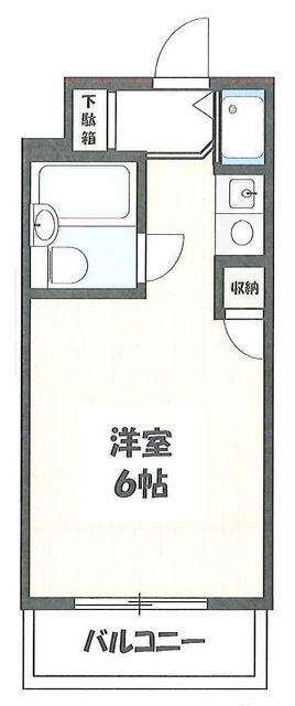 ビリジアン目白(ワンルーム/3階)の間取り写真