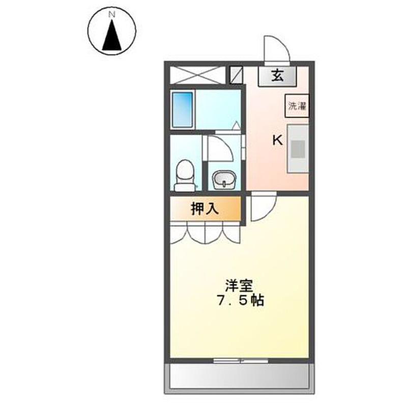 アイリスハイム(1K/3階)の間取り写真