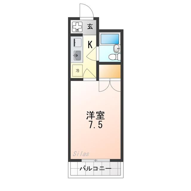 メゾンジョア(1K/3階)の間取り写真