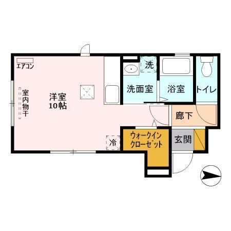 MIMACHI(ワンルーム/1階)の間取り写真