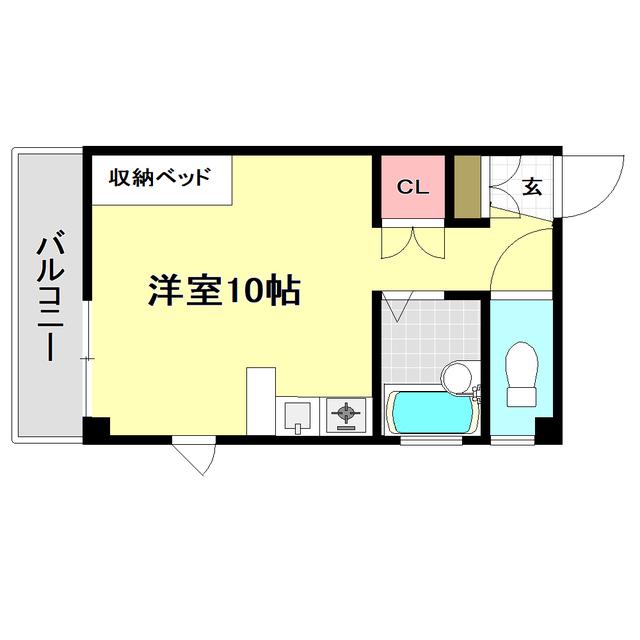 エトワール二葉(ワンルーム/2階)の間取り写真