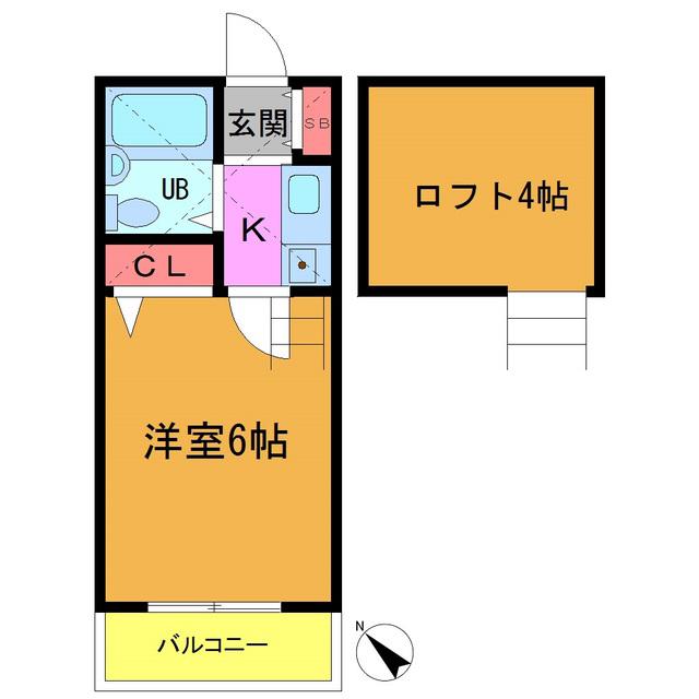 プルミエ参番館(1K/2階)の間取り写真
